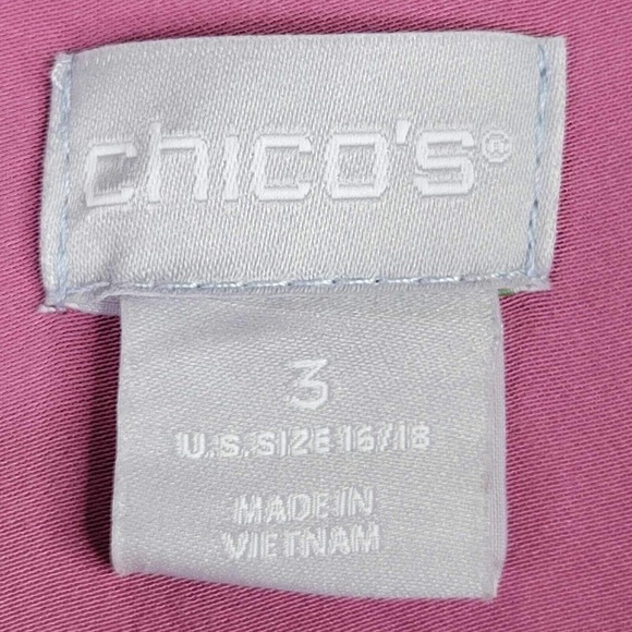 Chico's Shirt Long Sleeve Button Up Blouse Mauve Pink Womens Size 3 US XL 16/18 - Picture 6 of 9